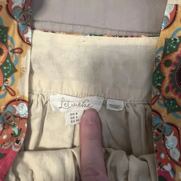 Anthropologie Let Me Be Abstract Ruffled Tank - Picture 4 of 6